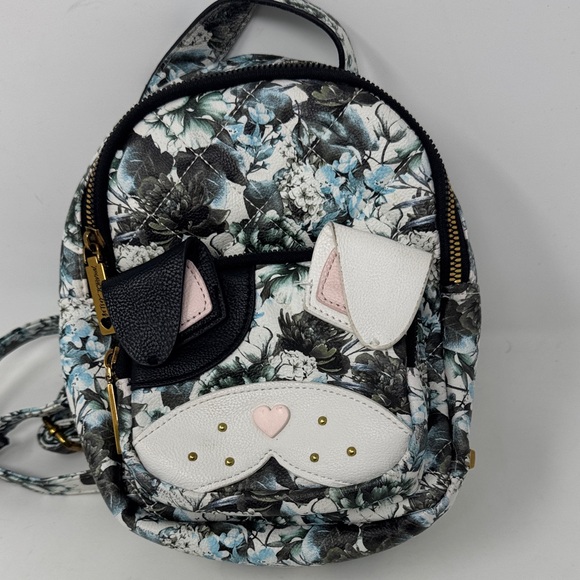 BETSEY JOHNSON MINI BACKPACK DOG & CARD HOLDER KEYRING LOT  PURSE FLORAL main image 13